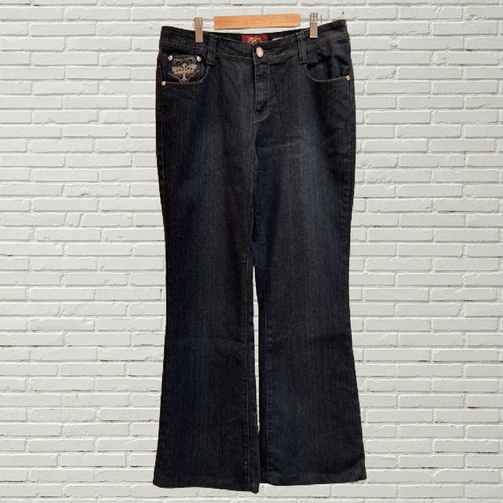 ONE 5 ONE Boot Cut Blue Jeans (Size 12)
